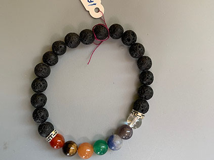 Mala bracelet with lava stones